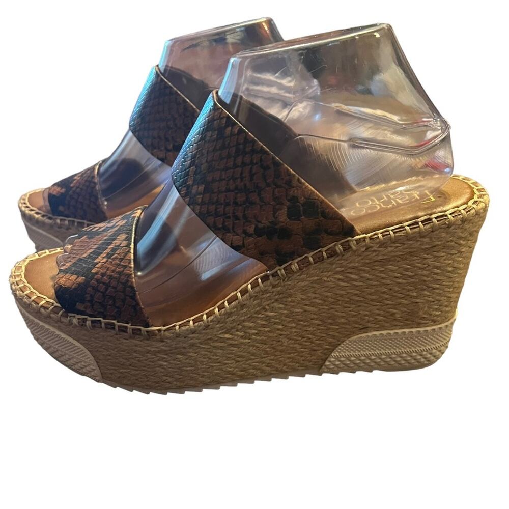 Franco Sarto Nora Espadrilles Brown Snake Print NEW Size 9 - Picture 6 of 10